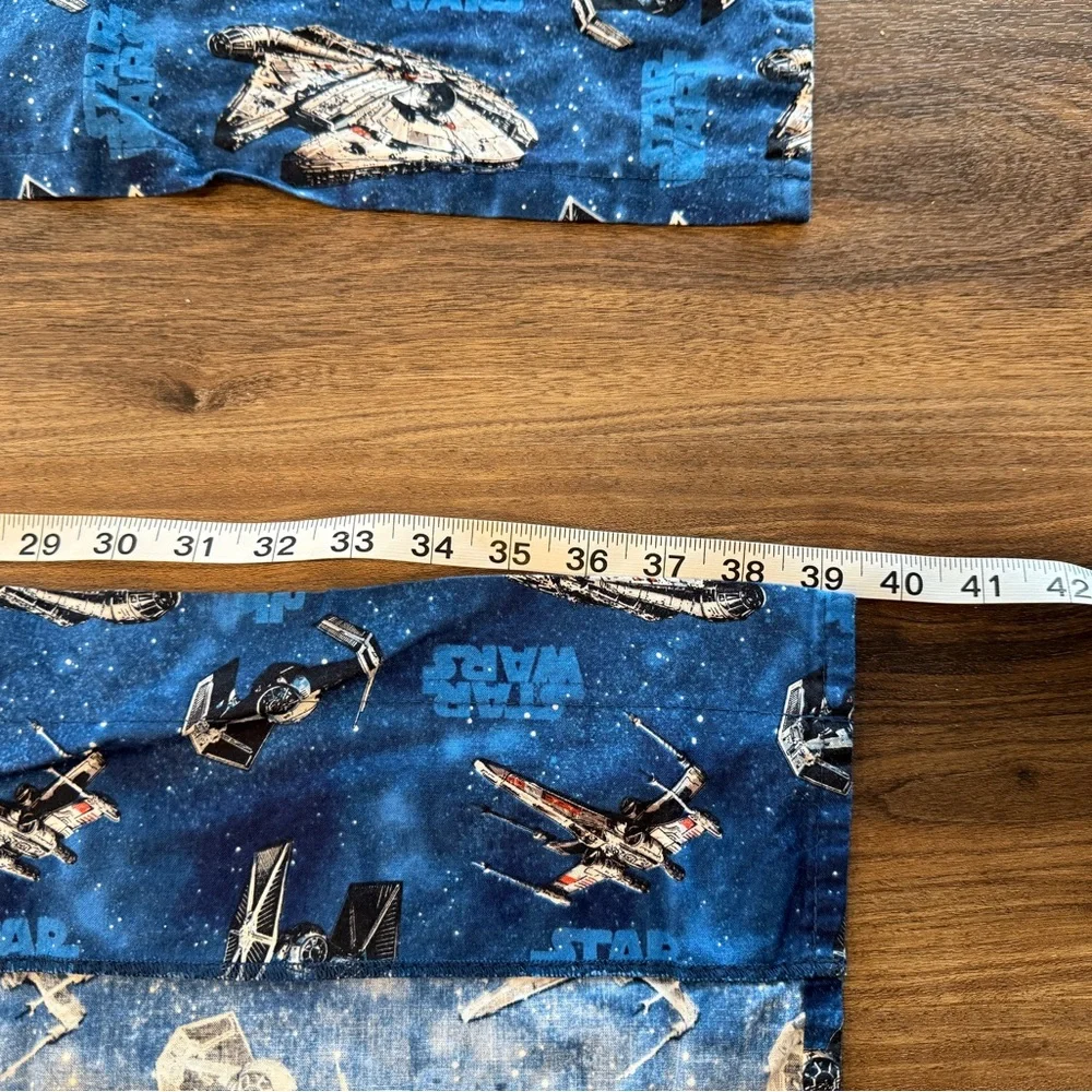 Star Wars design Blue Curtain valances (2) Like new.